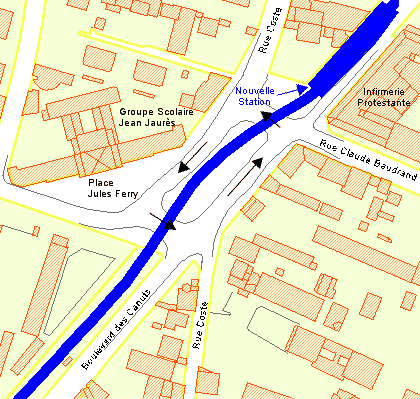 Proposition d'aménagement au niveau de la place Jules-Ferry