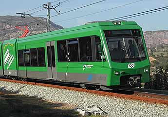 Rame Stadler livrée à la Crémaillère de Montserrat (Espagne). Doc. Stadler