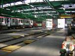 Vue général du hall de garage et d’entretien