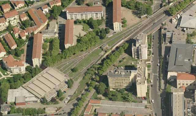 Vue aérienne d’UTMC/ateliers d’Hénon (Doc. Microsoft)