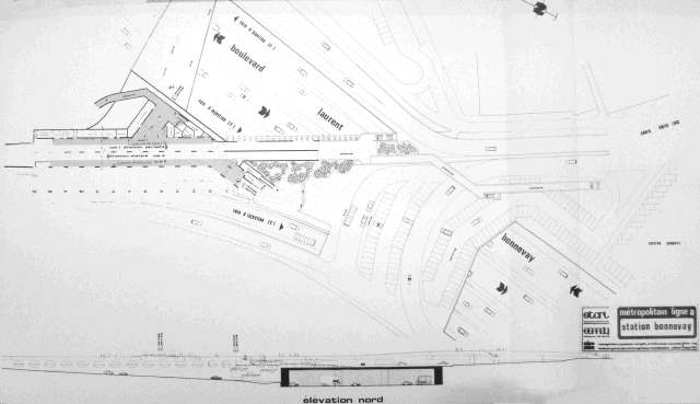 Plan de la station de métro en 1978