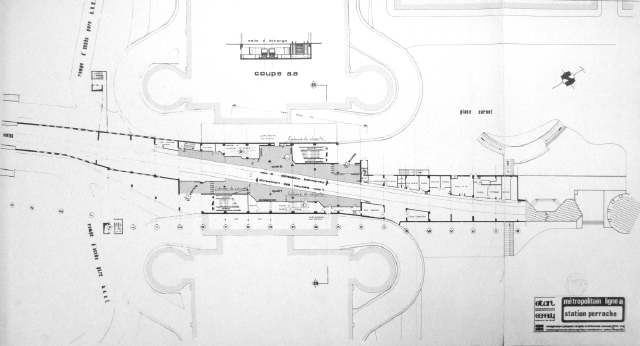 Plan de la station de métro en 1978