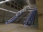 Escaliers entre la mezzanine et la salle des billets