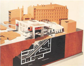 Maquette de la station Vieux Lyon (Doc. SEMALY, 1985)