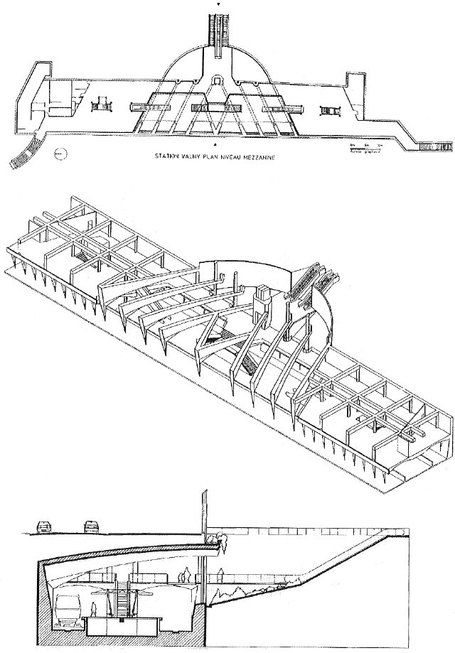 Plans architecturaux de la station (Doc. Pierre Vurpas et associés)
