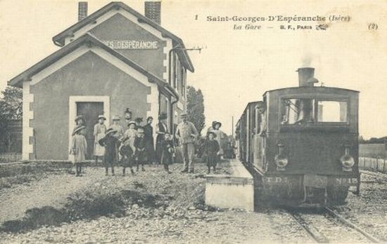 Gare de Saint-Georges-d’Espéranche à l’époque des TDI