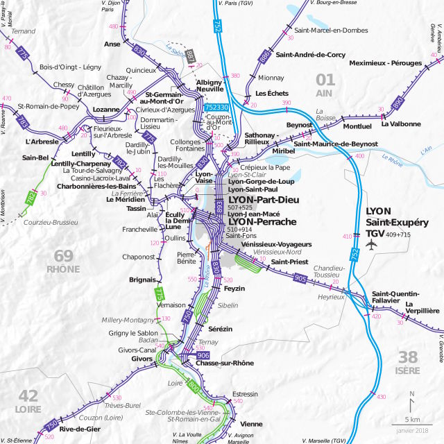 Nœud ferroviaire de Lyon (Doc. SNCF Réseau)