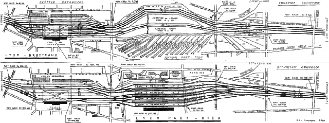 Plan des voies en 1983 (Doc. : VdR)