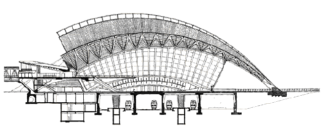 Coupe de la gare (Doc. Calatrava)