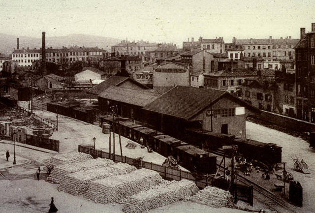 Première gare marchandise de Lyon-Croix-Rousse, place des Tapis (CC-by-nc-nd, BM Lyon)