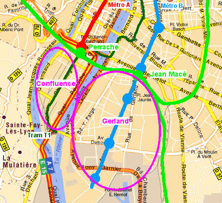 La passante et les quartiers des Confluence et de Gerland