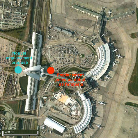 Où le conseil général veut positionner la station de LESLYS à l'aéroport
