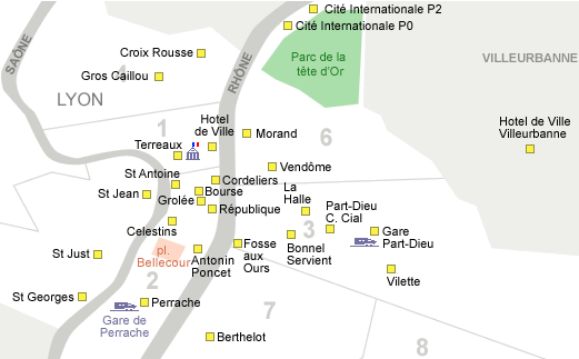 Les parcs de Lyon Parc Auto en 2008 (doc. LPA)