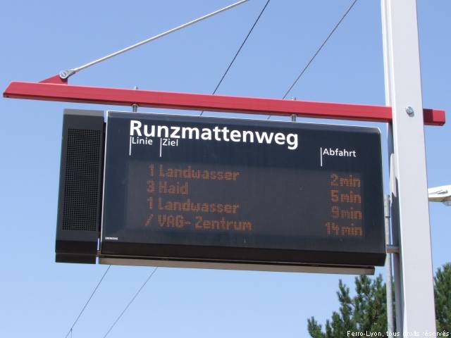 Exemple de panneau IDV allemand
