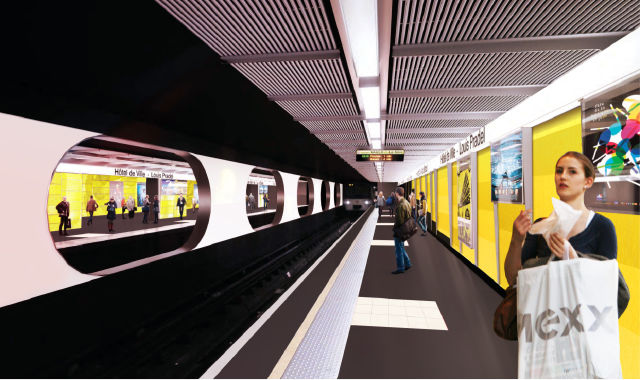 Vue d’ambiance prévue pour les quais de la ligne A