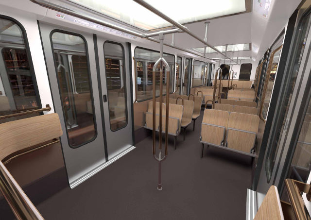 Nouvelle décoration intérieure des cabines du funiculaire de Saint-Just