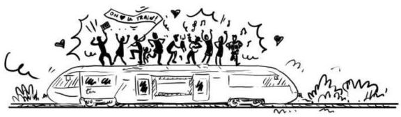 Dessin du Collectif de l'étoile ferroviaire de Veynes