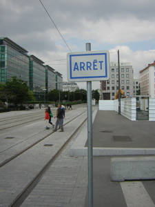 Pancarte d’arrêt (août 2007, Part-Dieu Villette)