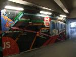 Fresque dans le couloir d’accès à la station de tramway