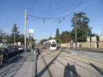 Rame 854 entrant en station en direction des hôpitaux Est