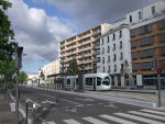 Rame 815 en station en direction des hôpitaux Est